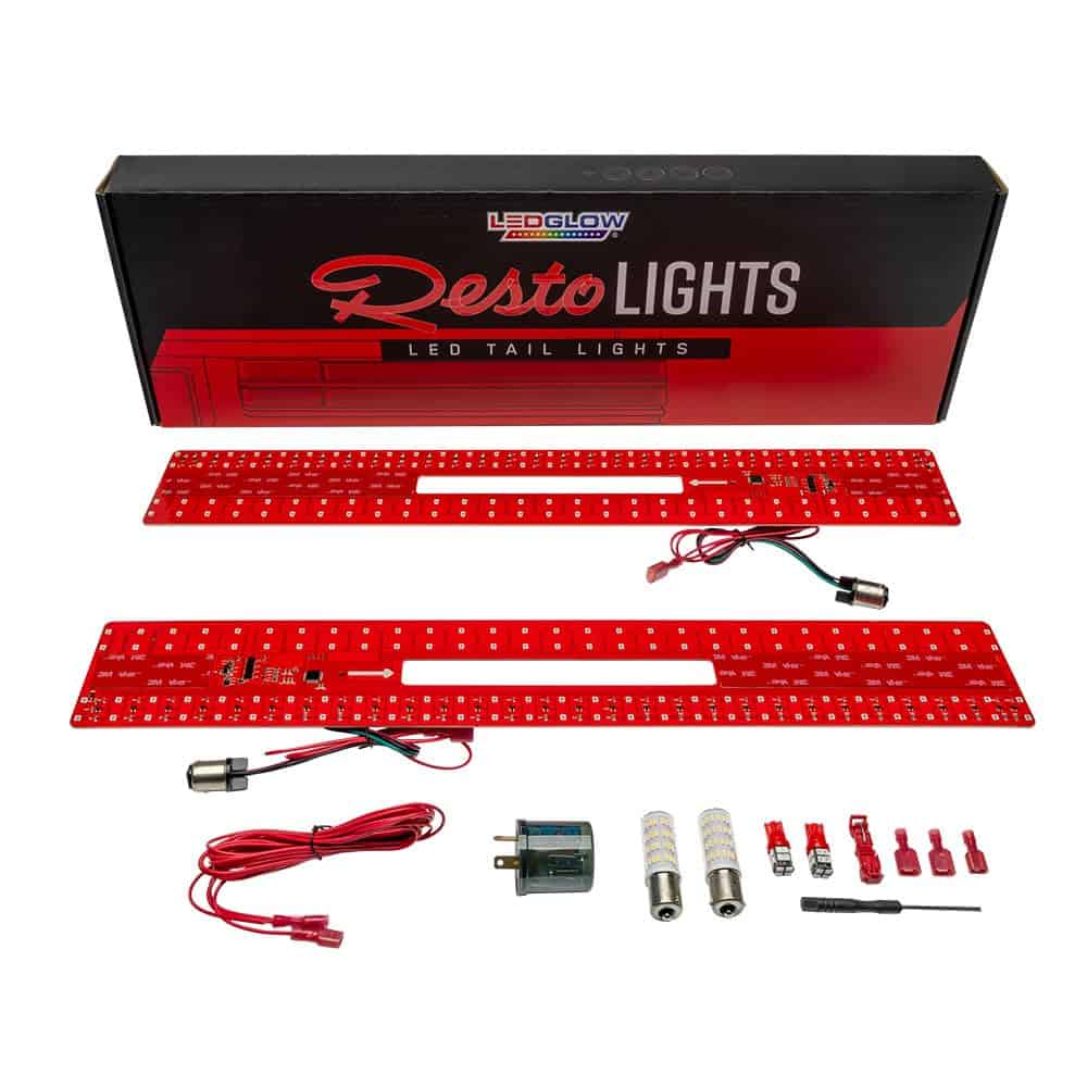 Kit de luces traseras LEDGlow RestoLights rojas LED para