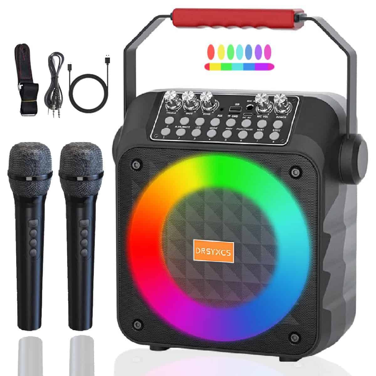 Máquina de Karaoke, Altavoz Bluetooth con Micrófono,