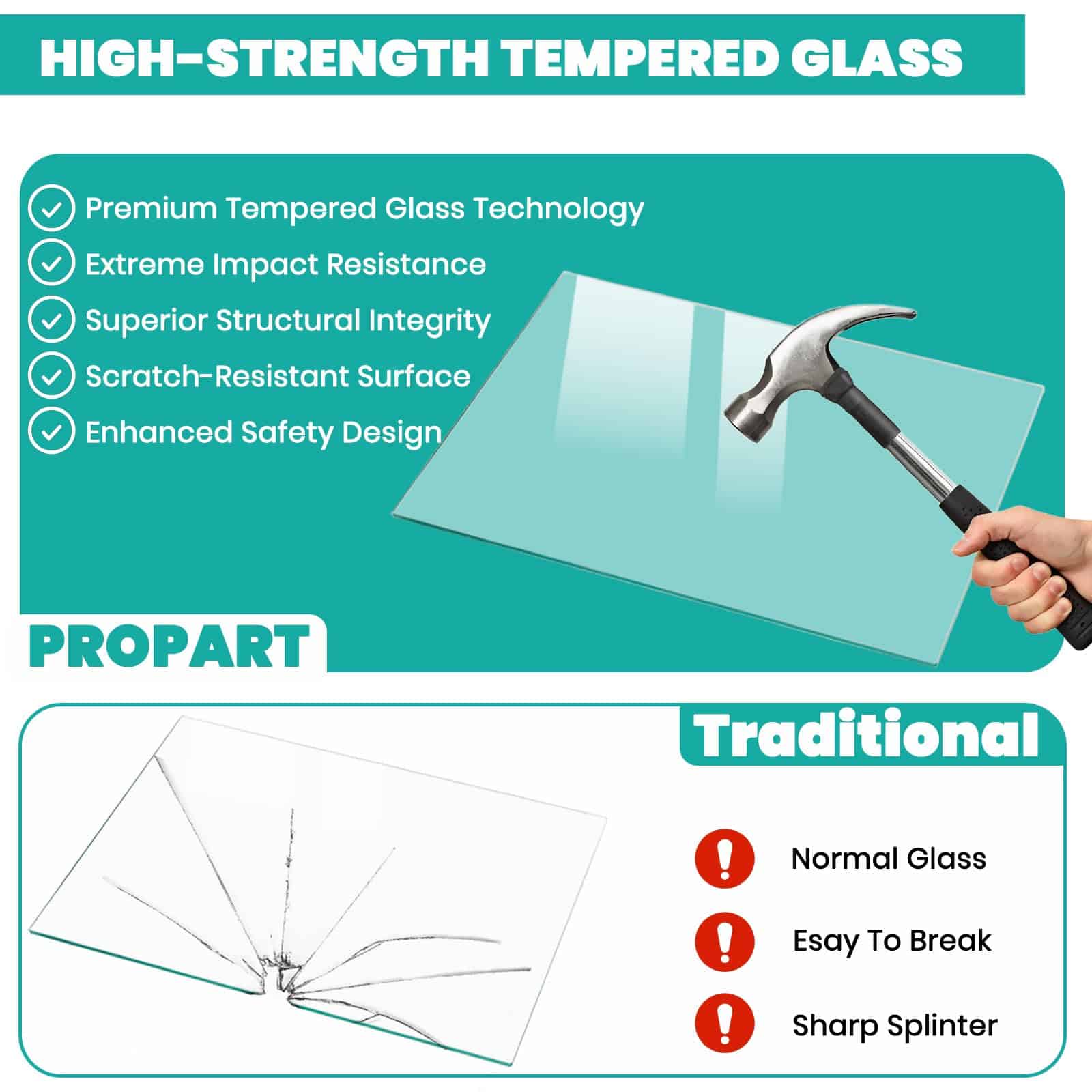 Repisa de Vidrio 240350609, 23.75"x17.15" para - Imagen 7