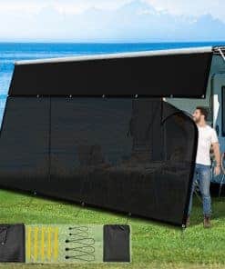 Glamful Toldo de Sombra para RV con Cremallera 7' X 17'3",