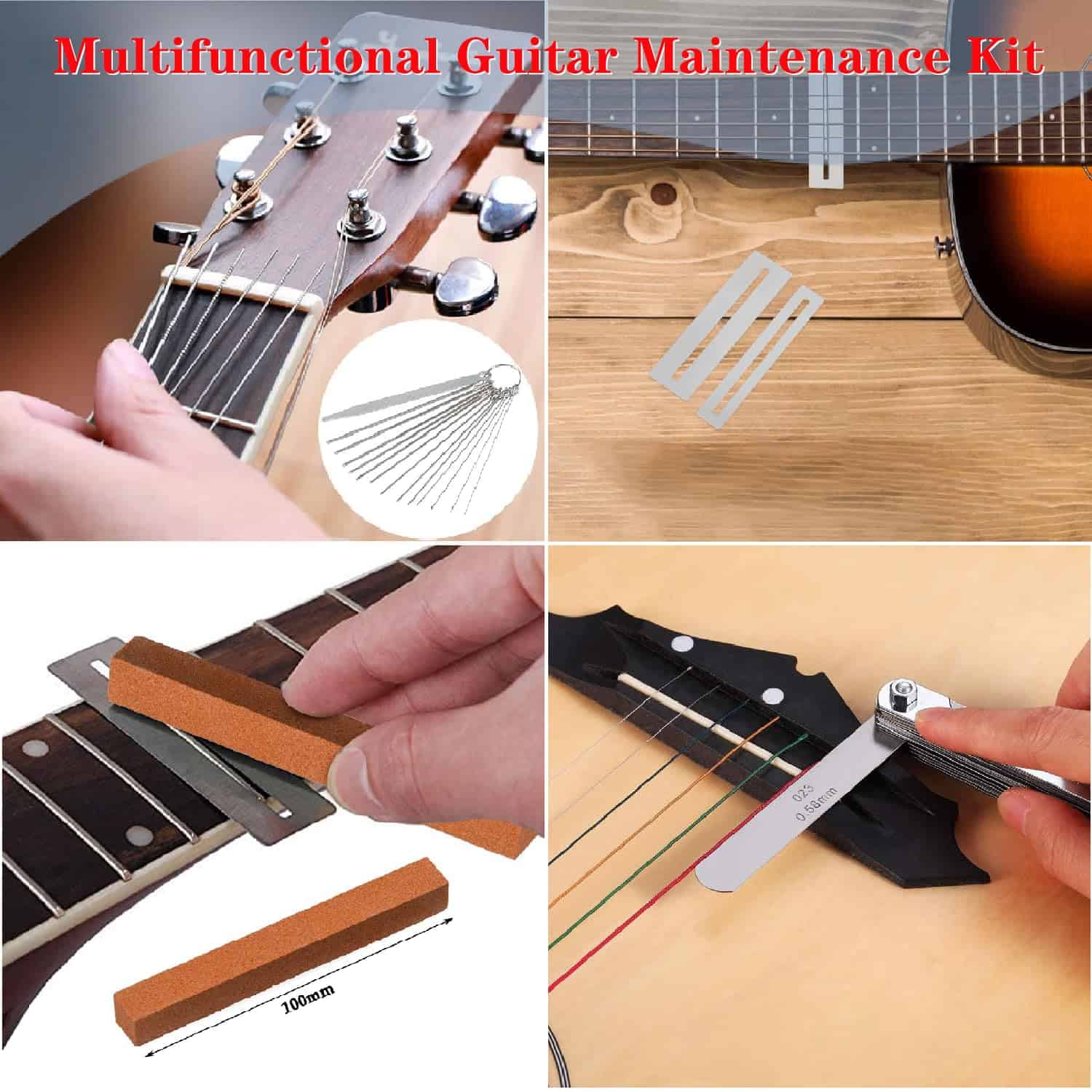 Kit de herramientas de guitarra de 84 piezas, kit de - Imagen 4