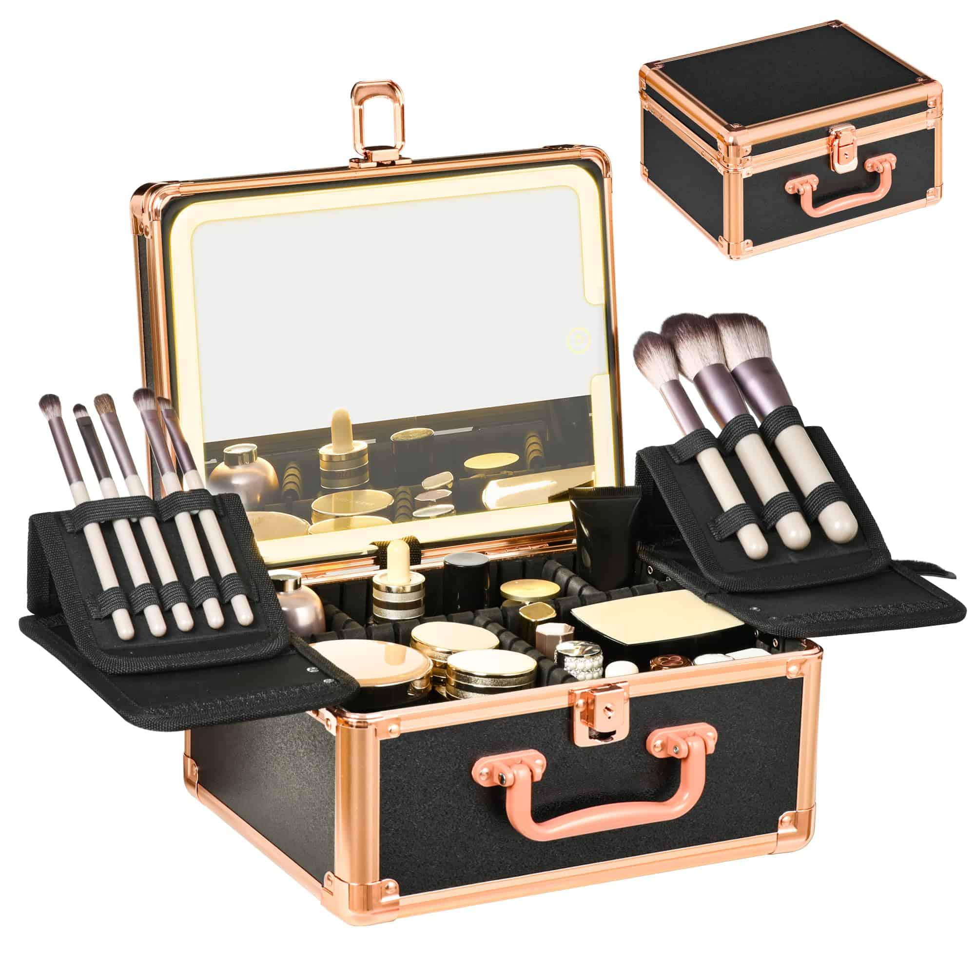 Estuche de Maquillaje GALHUBIS con -Negro Oro