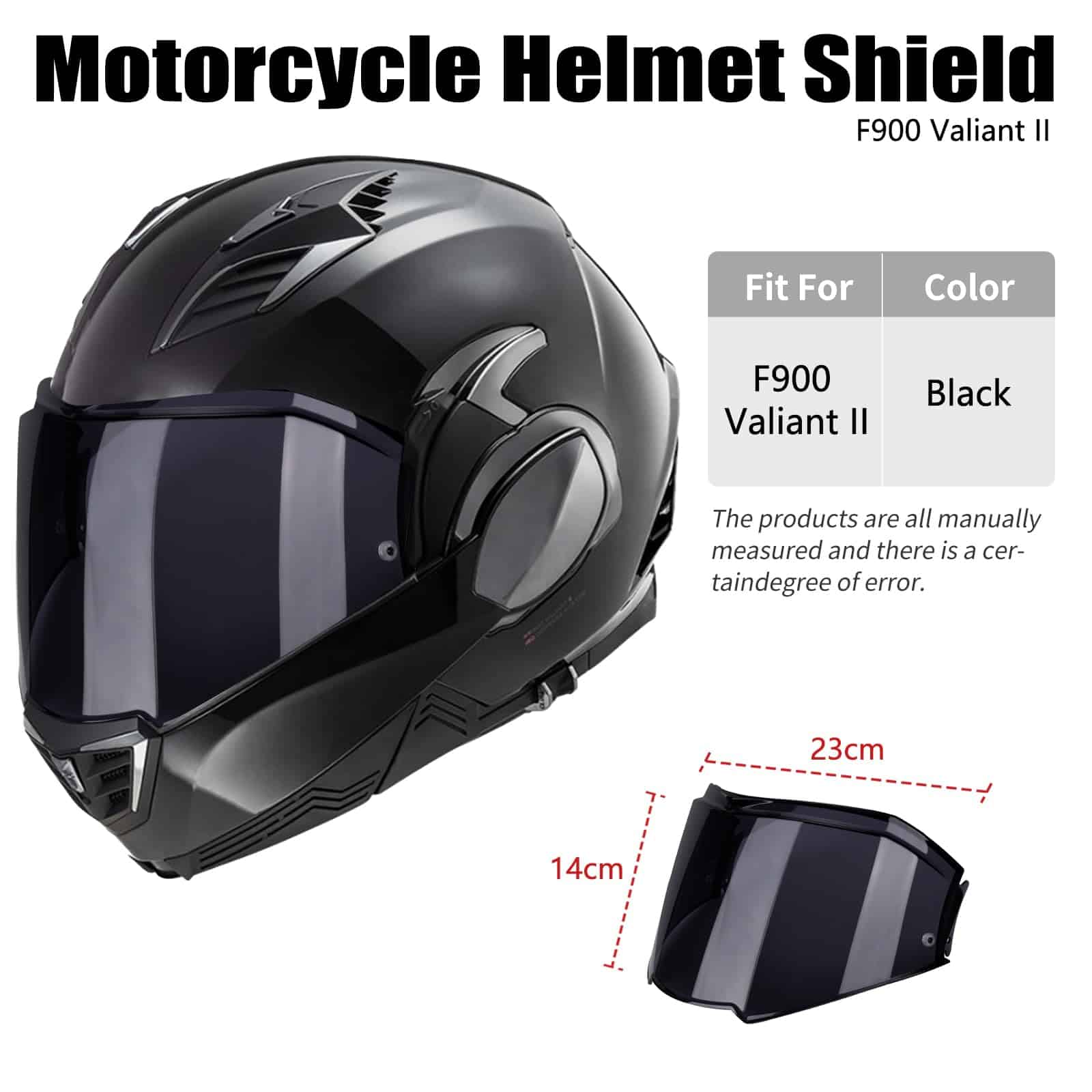 Visera de repuesto Valiant II para casco de motocicleta - Imagen 4