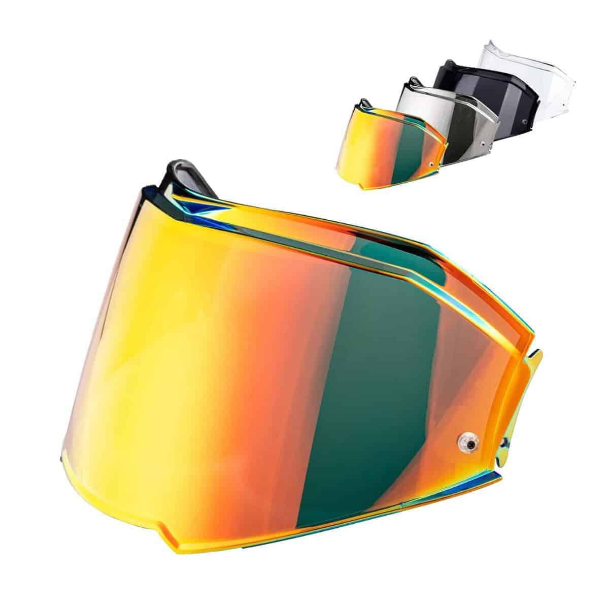 MXJ Gear Valiant II Visor Face Shield -Rojo Cromado