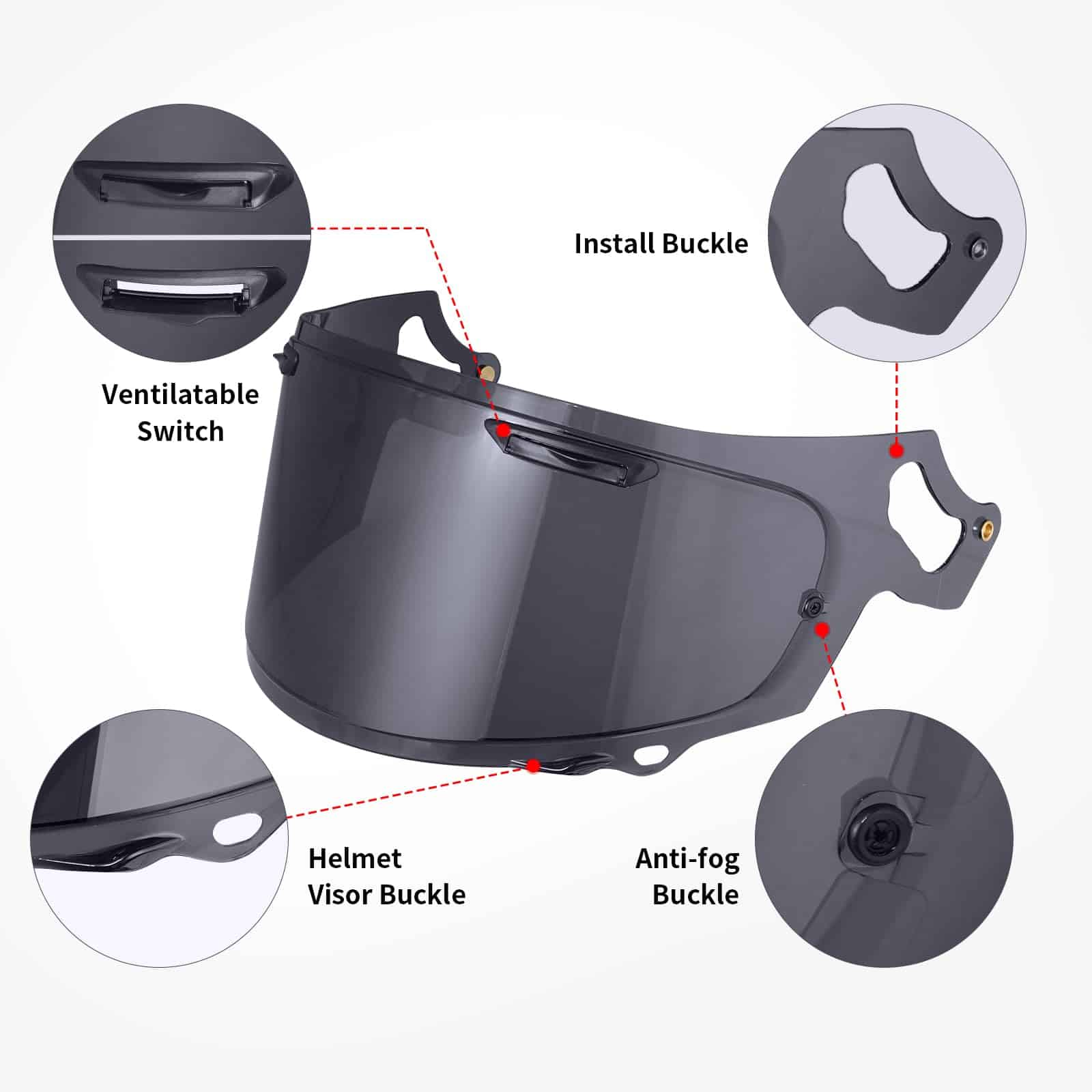 Visera de repuesto MXJ Gear Regent-X, VAS-V MAX Visera - Imagen 3