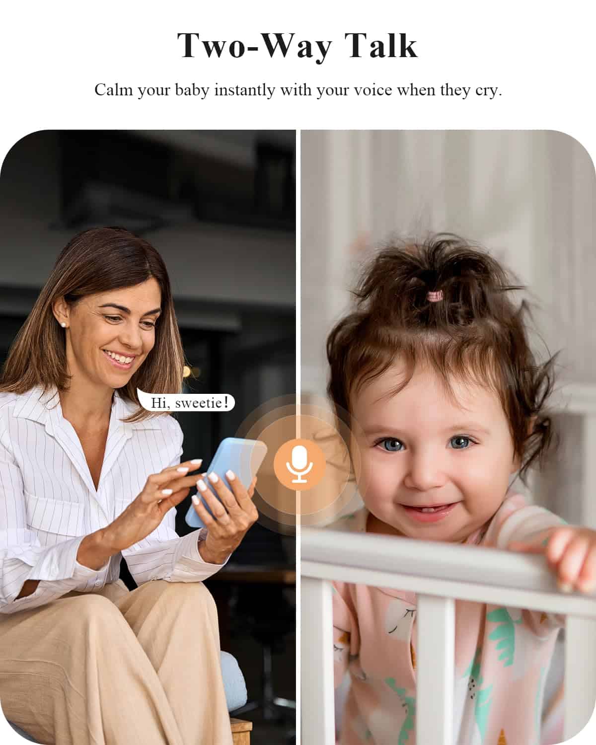 Monitor de Video para Bebés WUUK de 4MP, Pantalla de 5.5 - Imagen 8