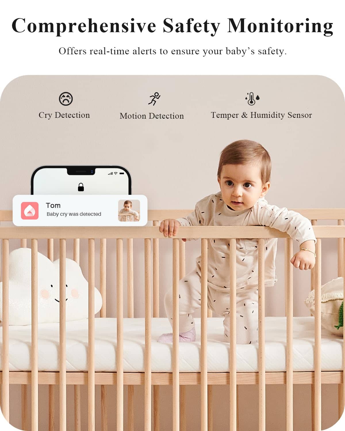 Monitor de Video para Bebés WUUK de 4MP, Pantalla de 5.5 - Imagen 5