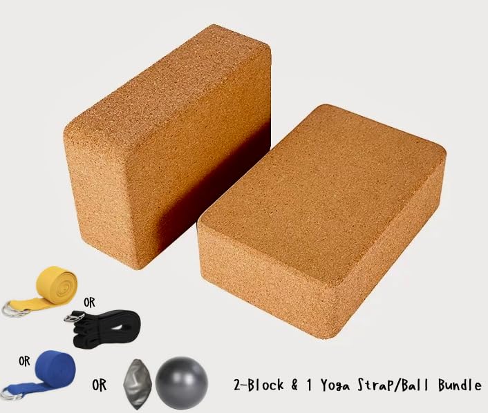 2 pcs Bloques de Yoga de Corcho Natural de Alta Densidad - Imagen 3