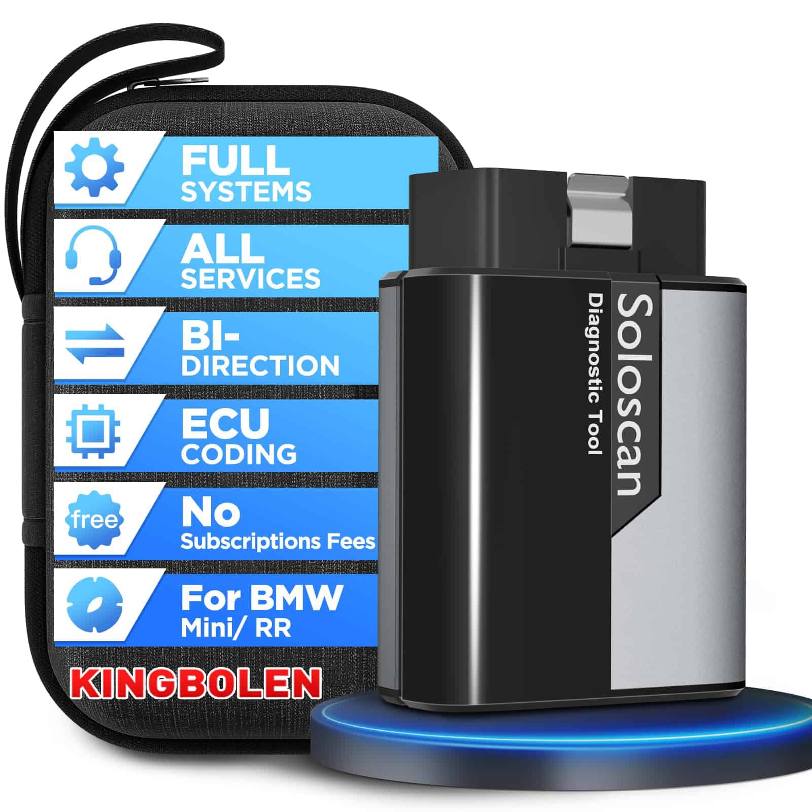 KINGBOLEN Soloscan OBD2 Scanner Bluetooth para
