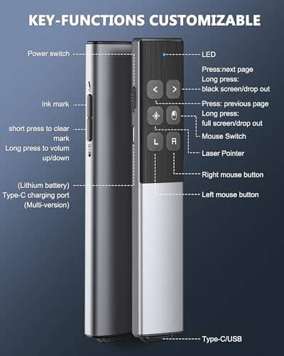 Clicker de Presentación Inalámbrico con Control del Mouse - Imagen 6