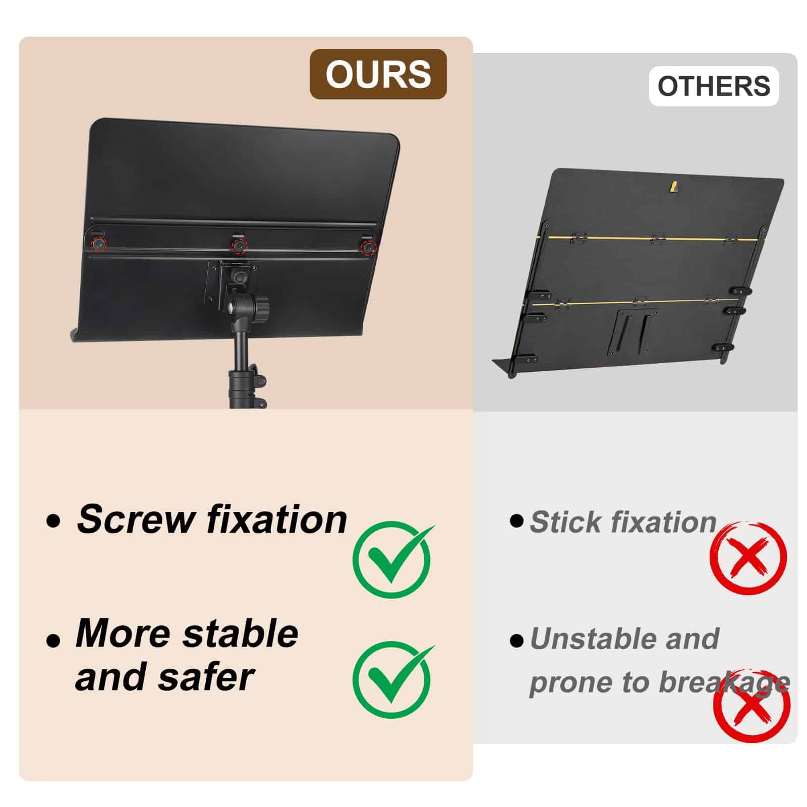 Soporte para partituras, Soporte plegable para música - Imagen 4