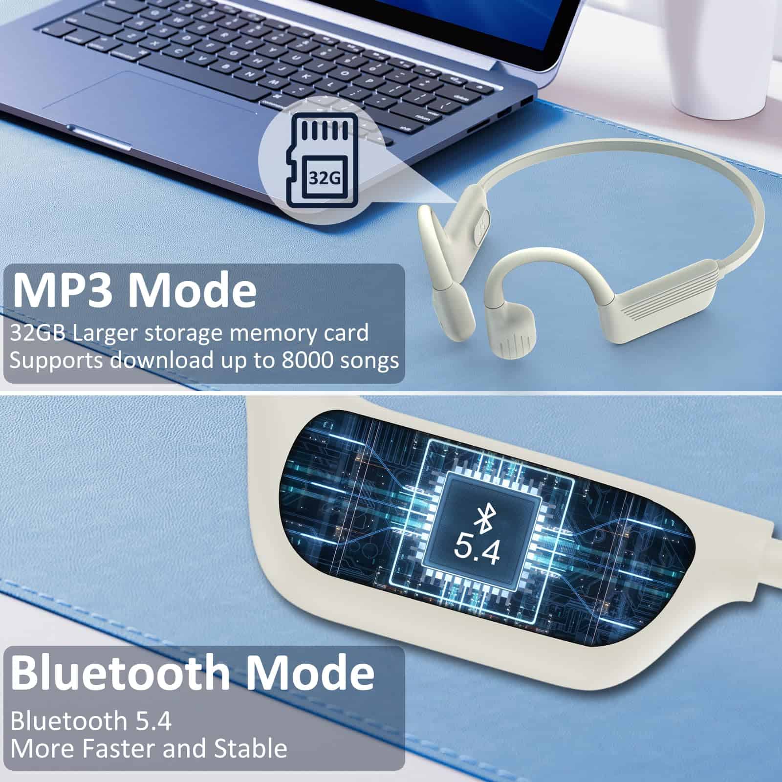 Auriculares de natación Marlall - Auriculares -Beige - Imagen 5