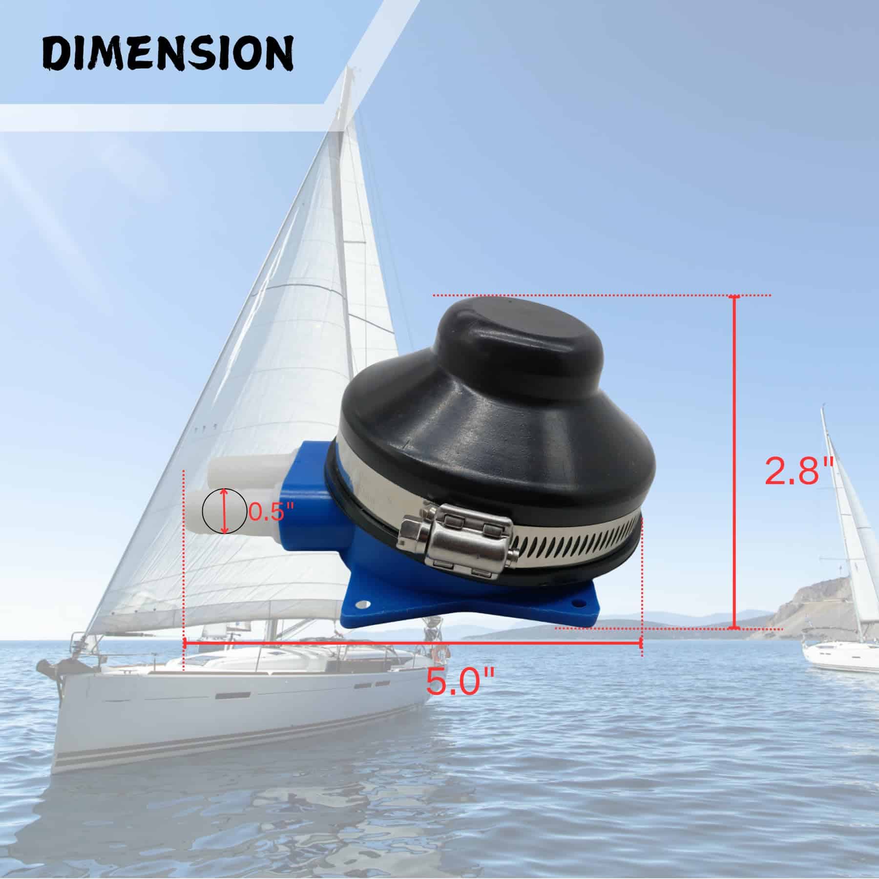 Bomba de Agua Manual para Barco Marino con Pedal para RV, - Imagen 4