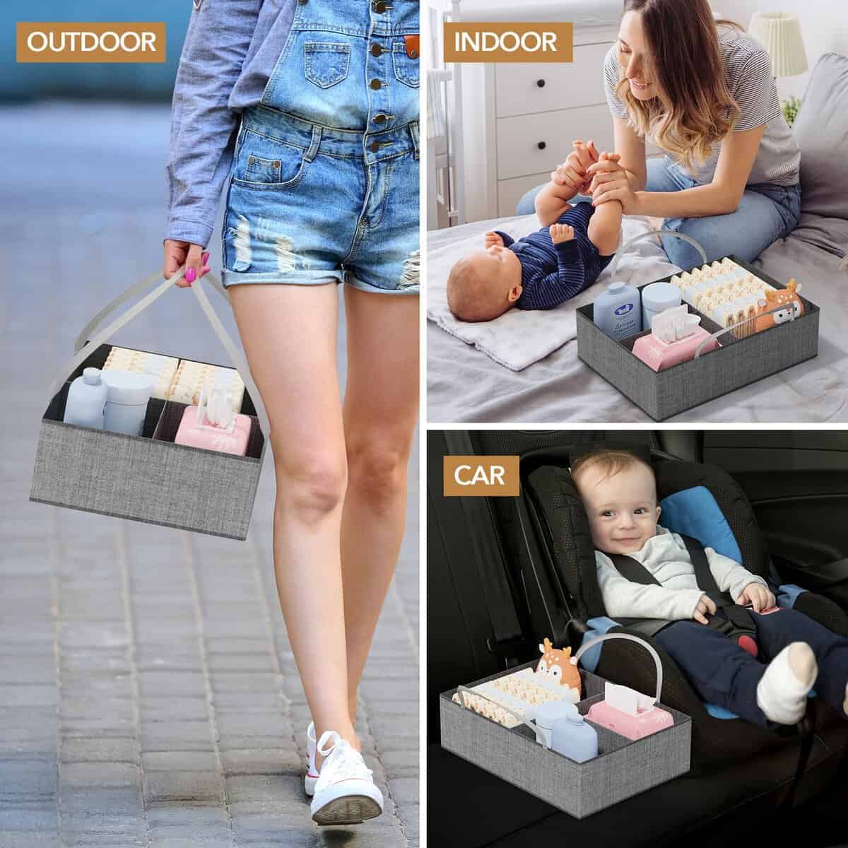 Organizador de Pañales 3en1 BBLIKE - Carrito de Pañales y - Imagen 4