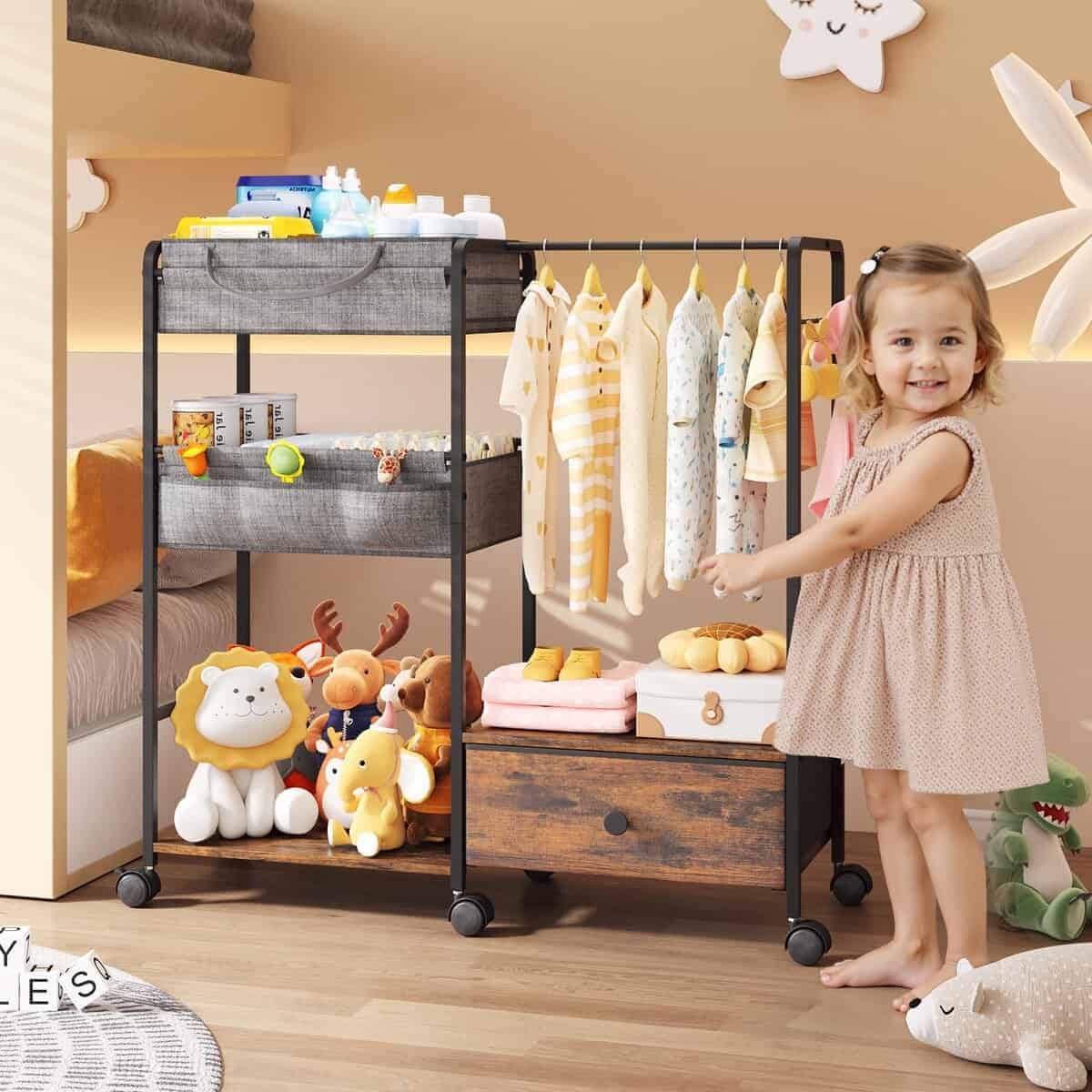 Organizador de Pañales 3en1 BBLIKE - Carrito de Pañales y - Imagen 8