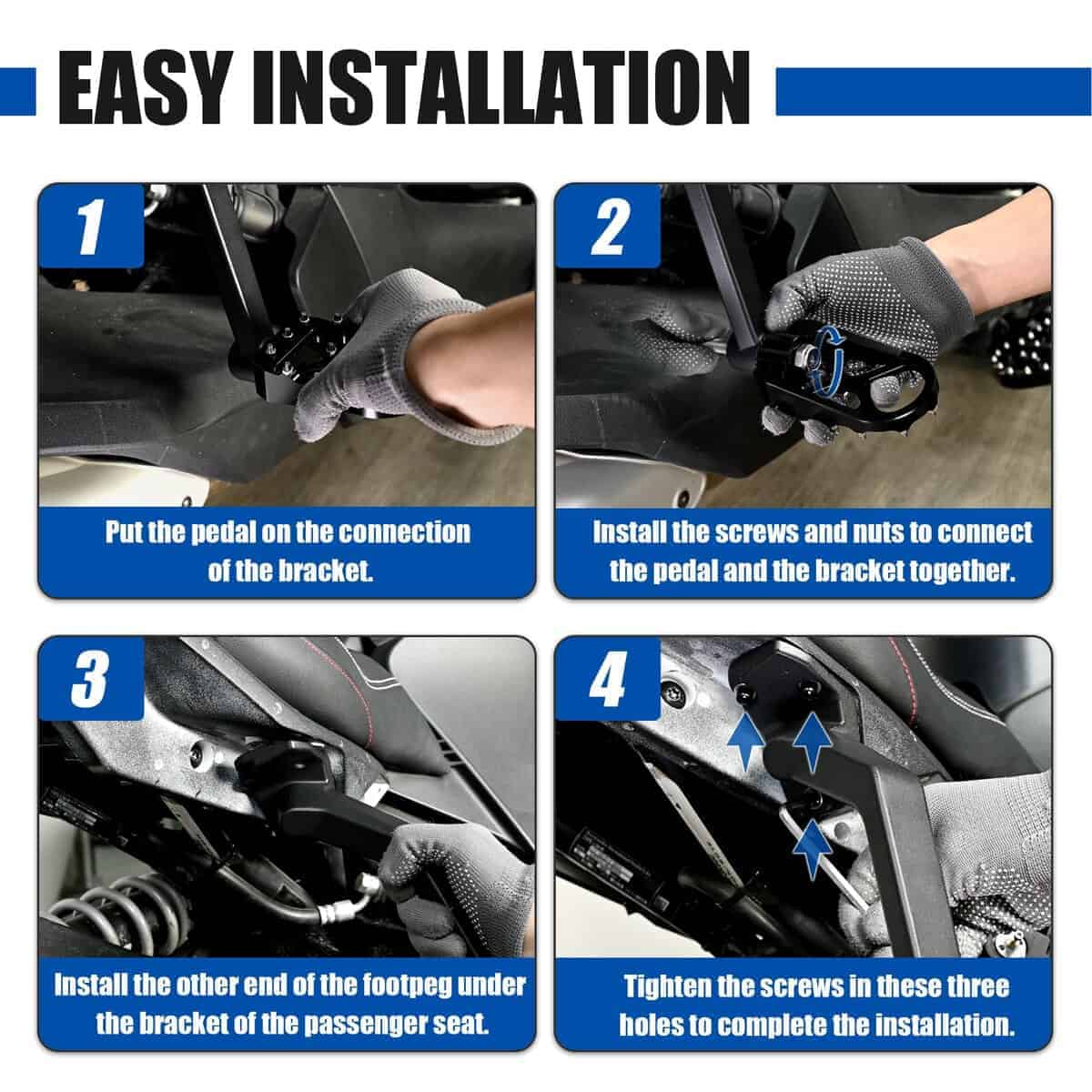 KAMIYONG Pasajero Reposapiés para Ryker Triciclo Pines - Imagen 6