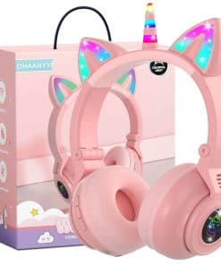 Audífonos Bluetooth para niños con diseño -Rosa