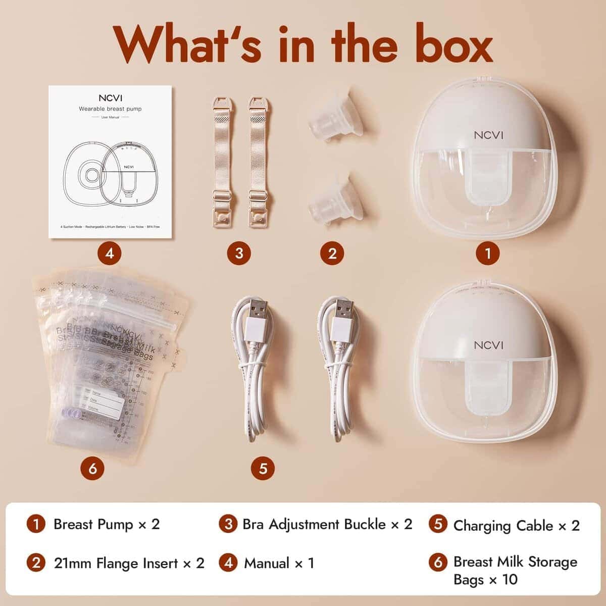 Extractor de Leche Usable NCVI 8111, Extractor de Leche sin - Imagen 9