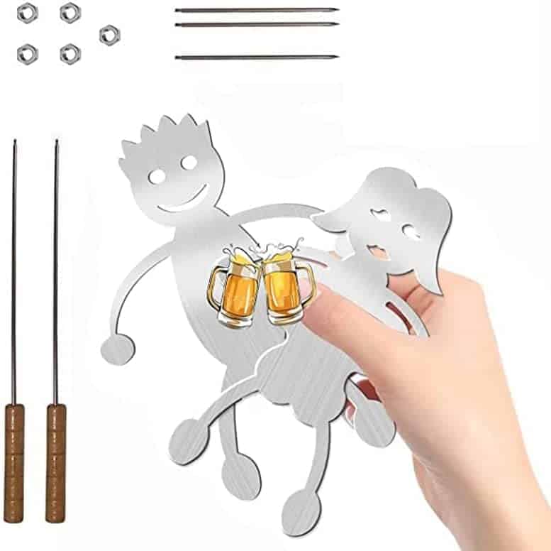 2Pcs Upgrade Hot Dog Roaster, Pinchos de Acero Inoxidable