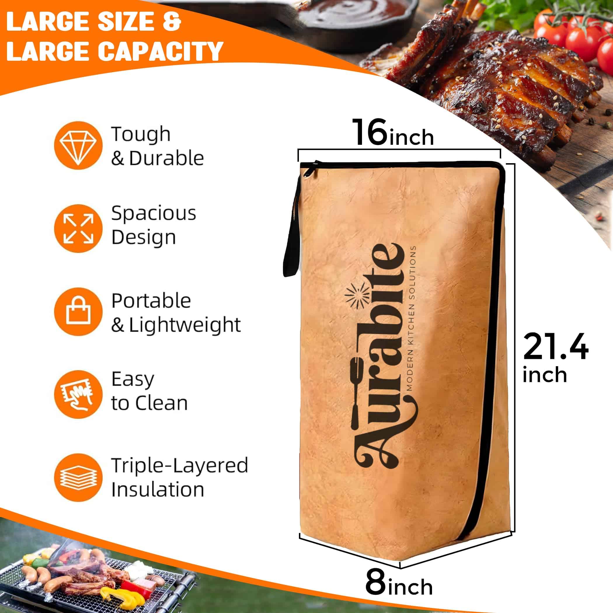 Manta de BBQ para Descansar Carne con Cierre - Bolsa - Imagen 3