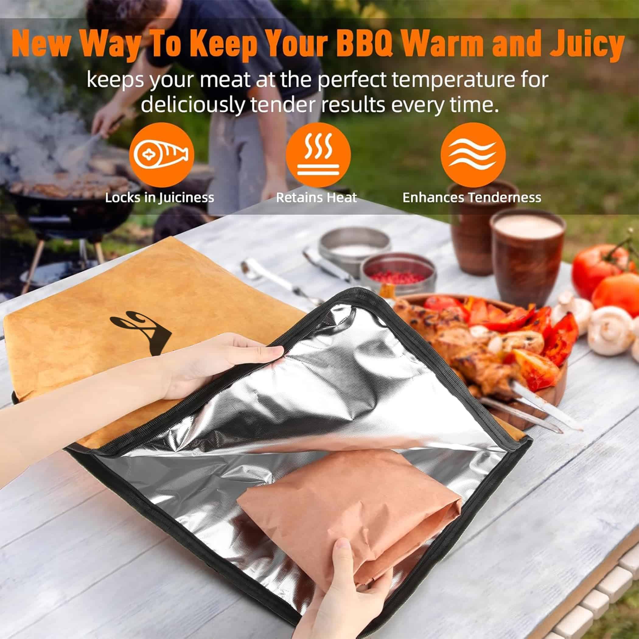 Manta de BBQ para Descansar Carne con Cierre - Bolsa - Imagen 7