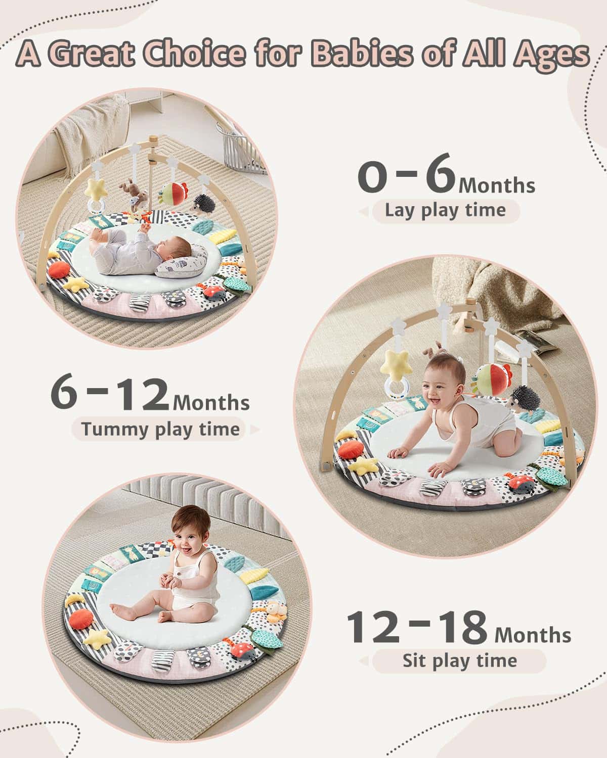 Tapete de Actividades para Bebés Suihuooo, 6 Zonas de - Imagen 8