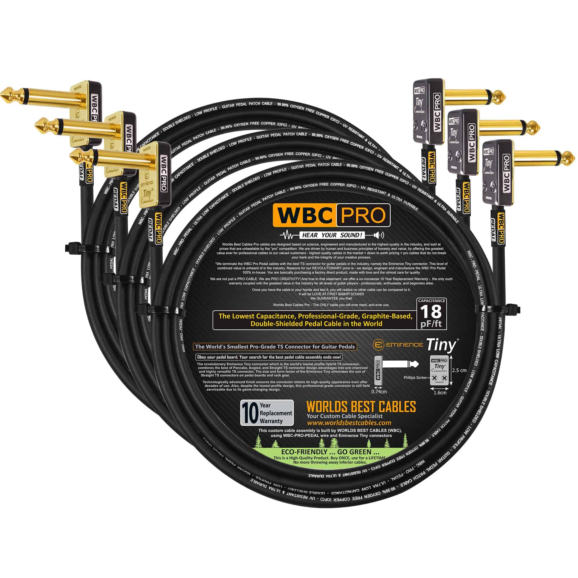 3 Unidades - 10 Pies - WBC-PRO-PEDAL � 22 AWG - Baja