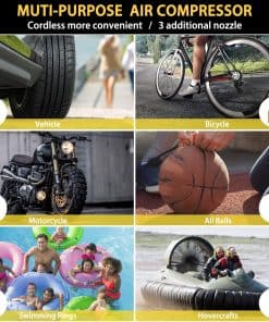 Compresor de Aire E-Ant, Portátil 4 en 1 260PSI, Cargador