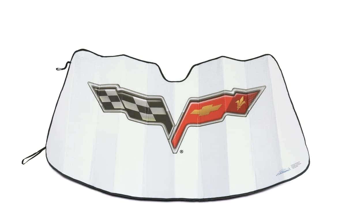 Holda C6 Corvette Logo Parasol para Parabrisas, Estilo