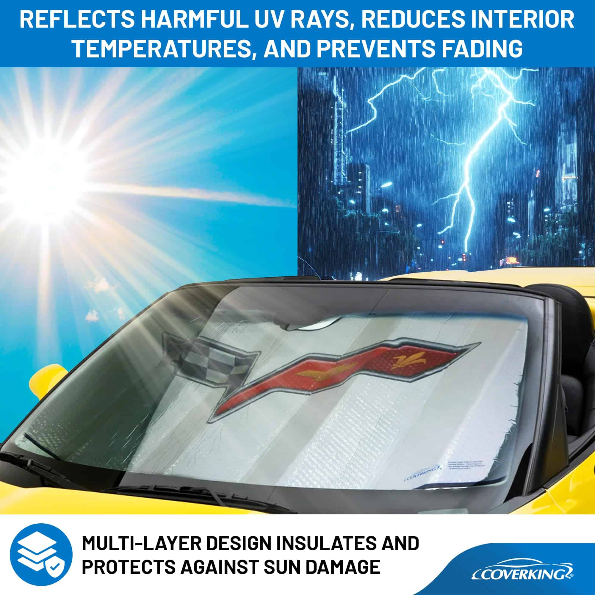 Holda C6 Corvette Logo Parasol para Parabrisas, Estilo - Imagen 4