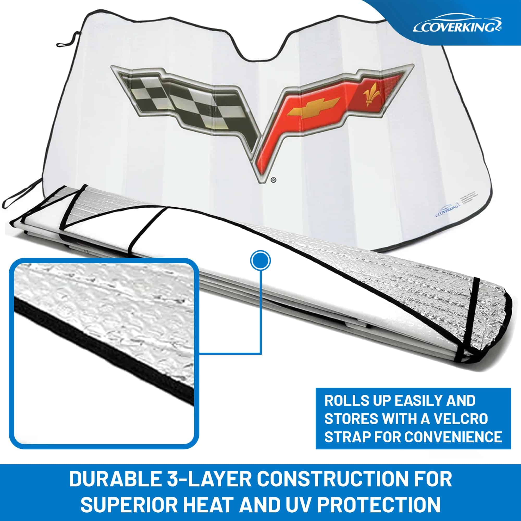 Holda C6 Corvette Logo Parasol para Parabrisas, Estilo - Imagen 5