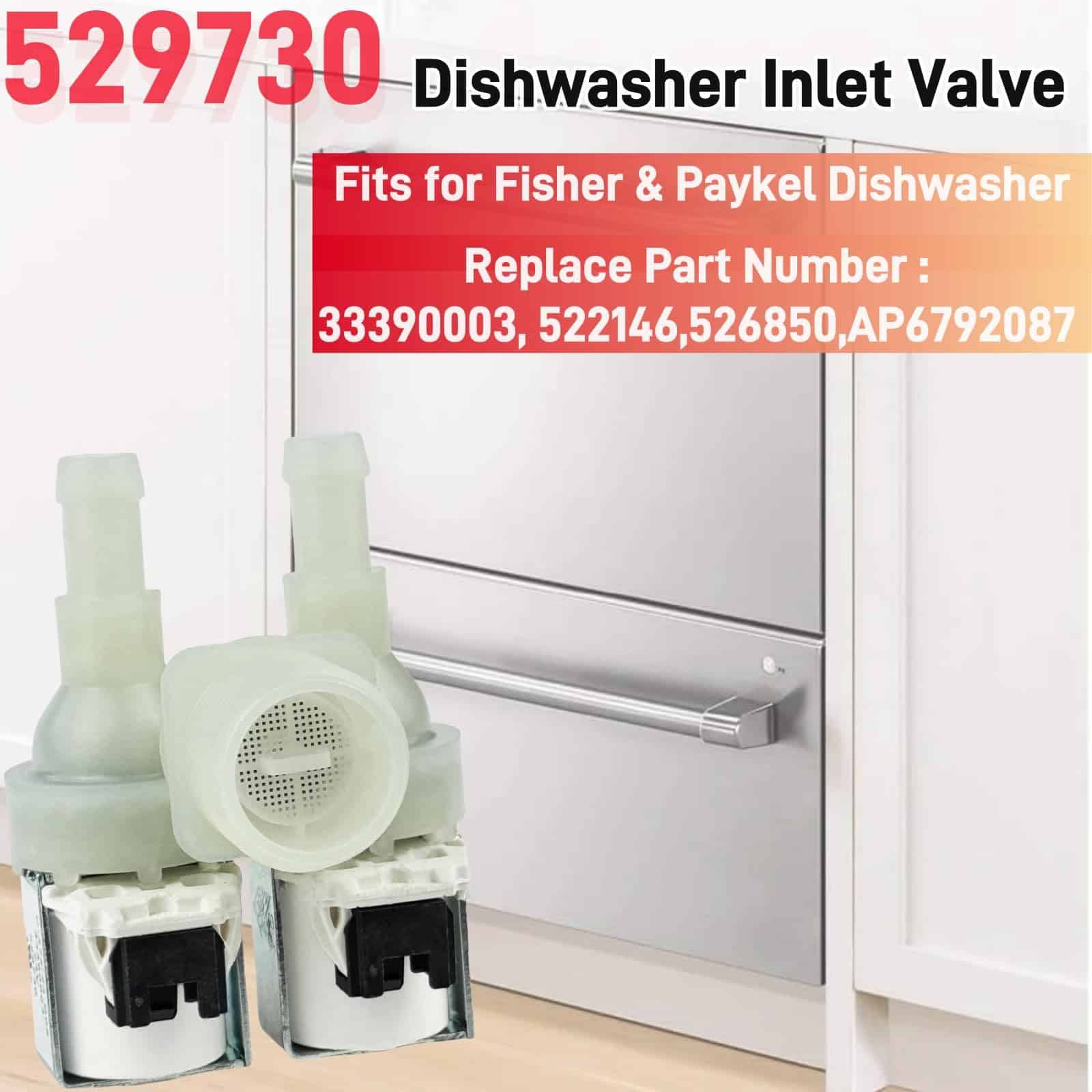 Válvula de Entrada 529730 (OEM) para Lavavajillas Fisher & - Imagen 5