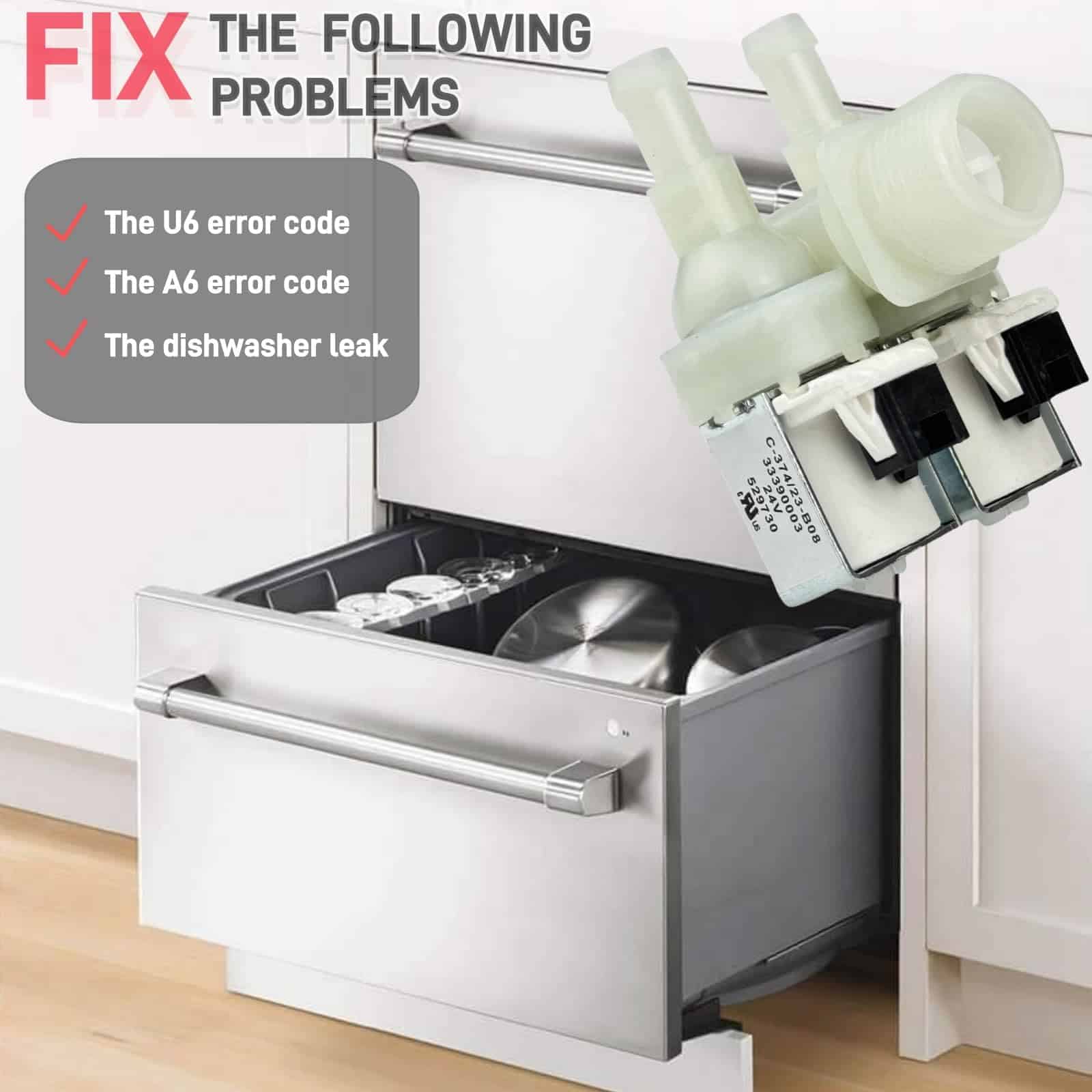 Válvula de Entrada 529730 (OEM) para Lavavajillas Fisher & - Imagen 3