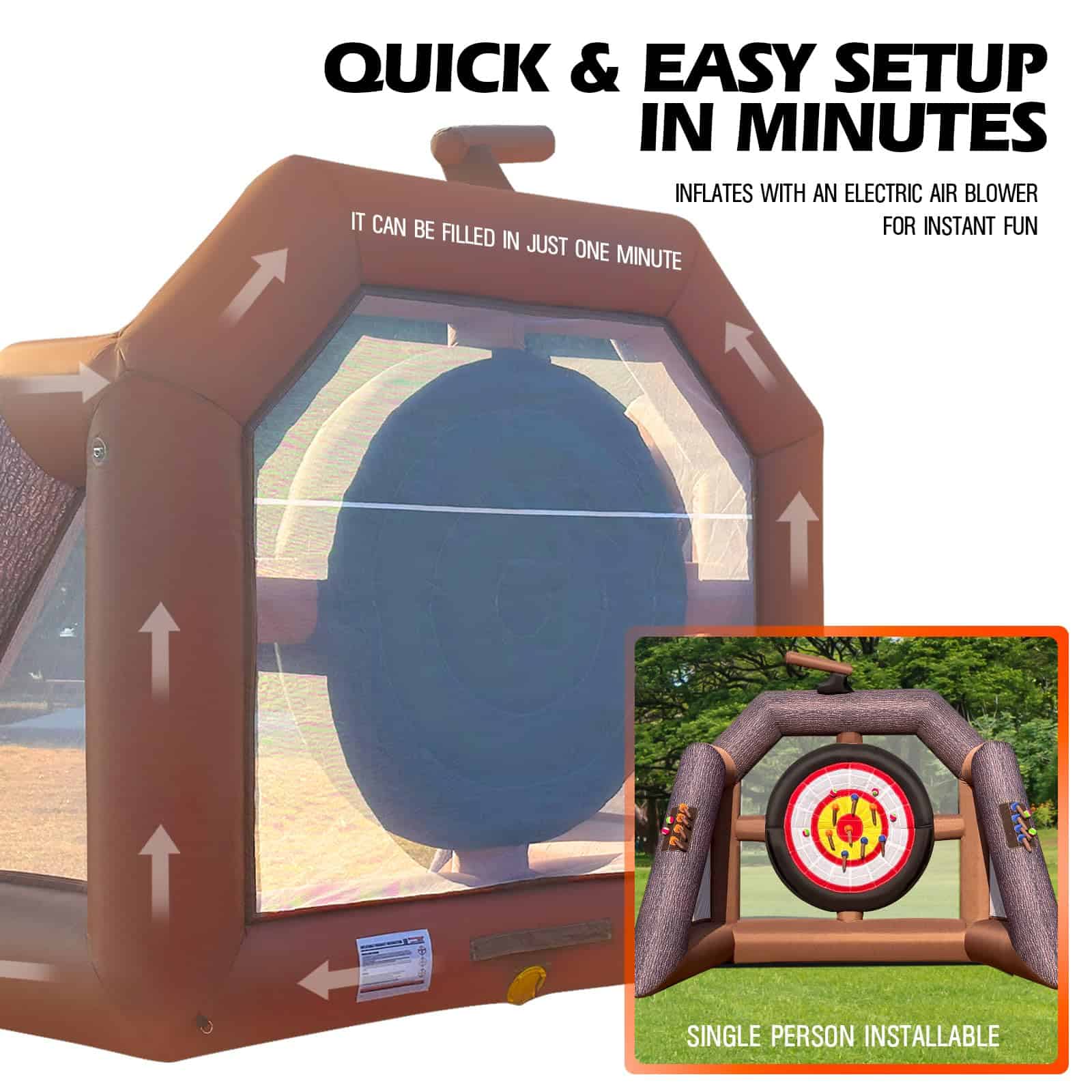 Juego de Lanzamiento de Hacha Inflable OZIS con 16 Hachas y - Imagen 5