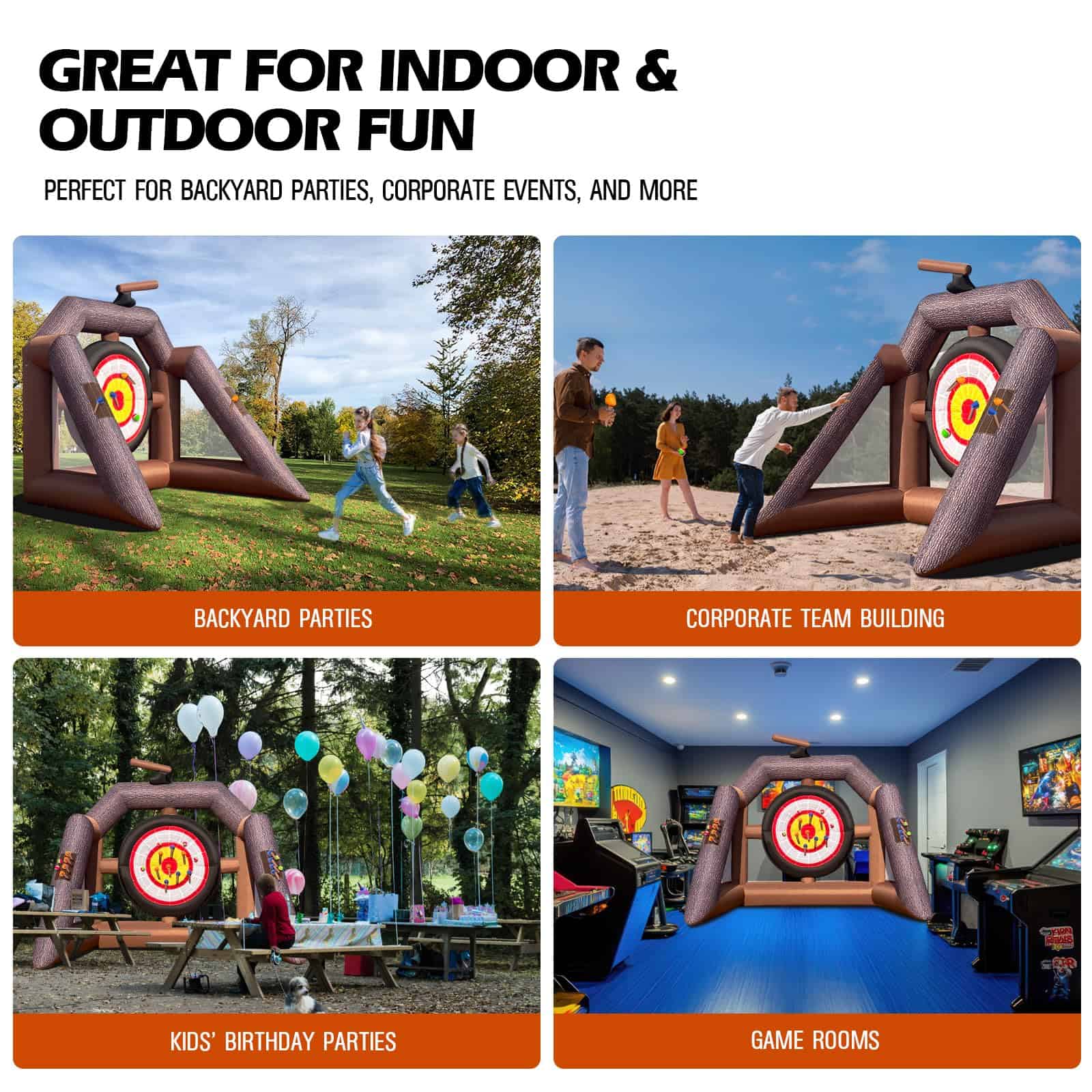 Juego de Lanzamiento de Hacha Inflable OZIS con 16 Hachas y - Imagen 6