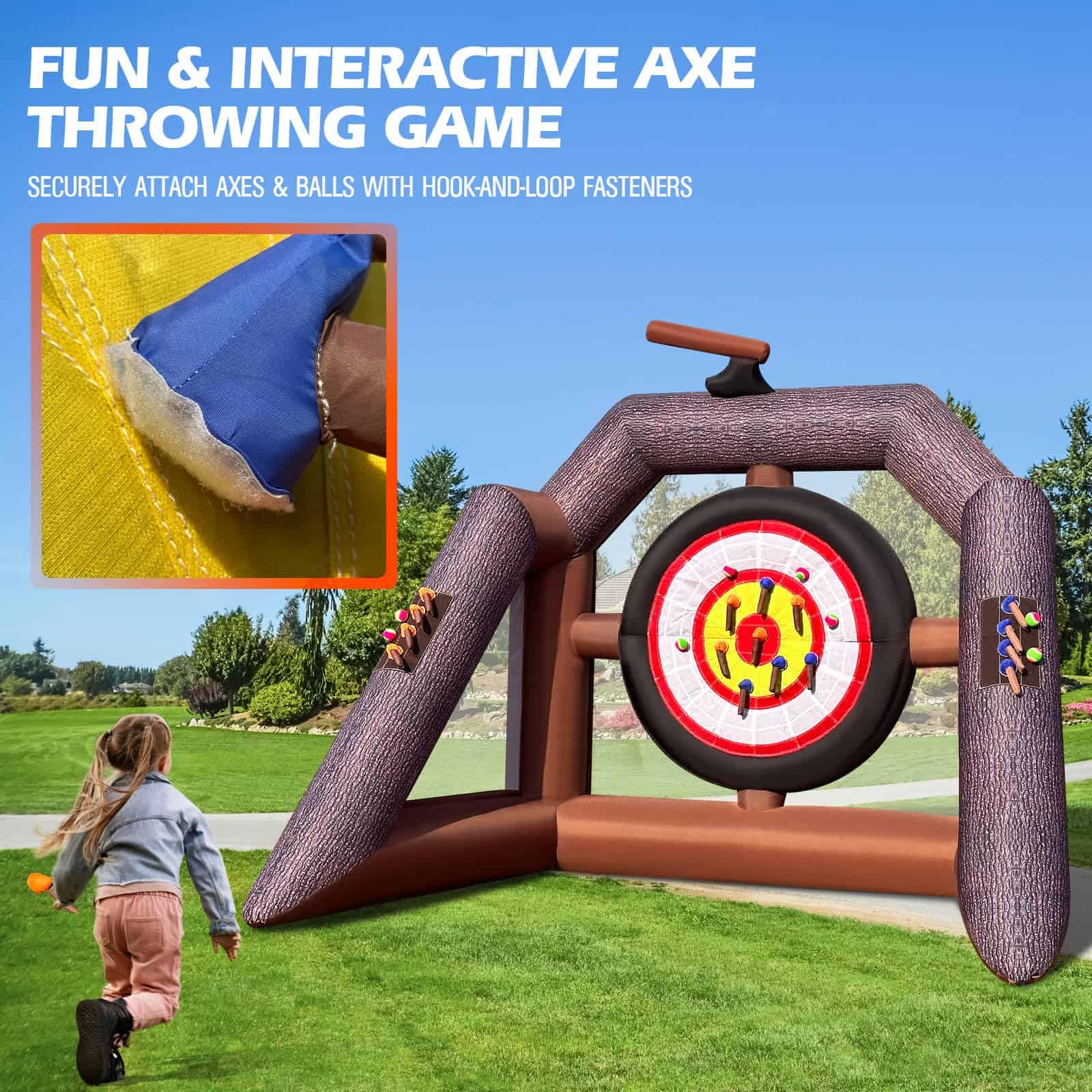 Juego de Lanzamiento de Hacha Inflable OZIS con 16 Hachas y - Imagen 3