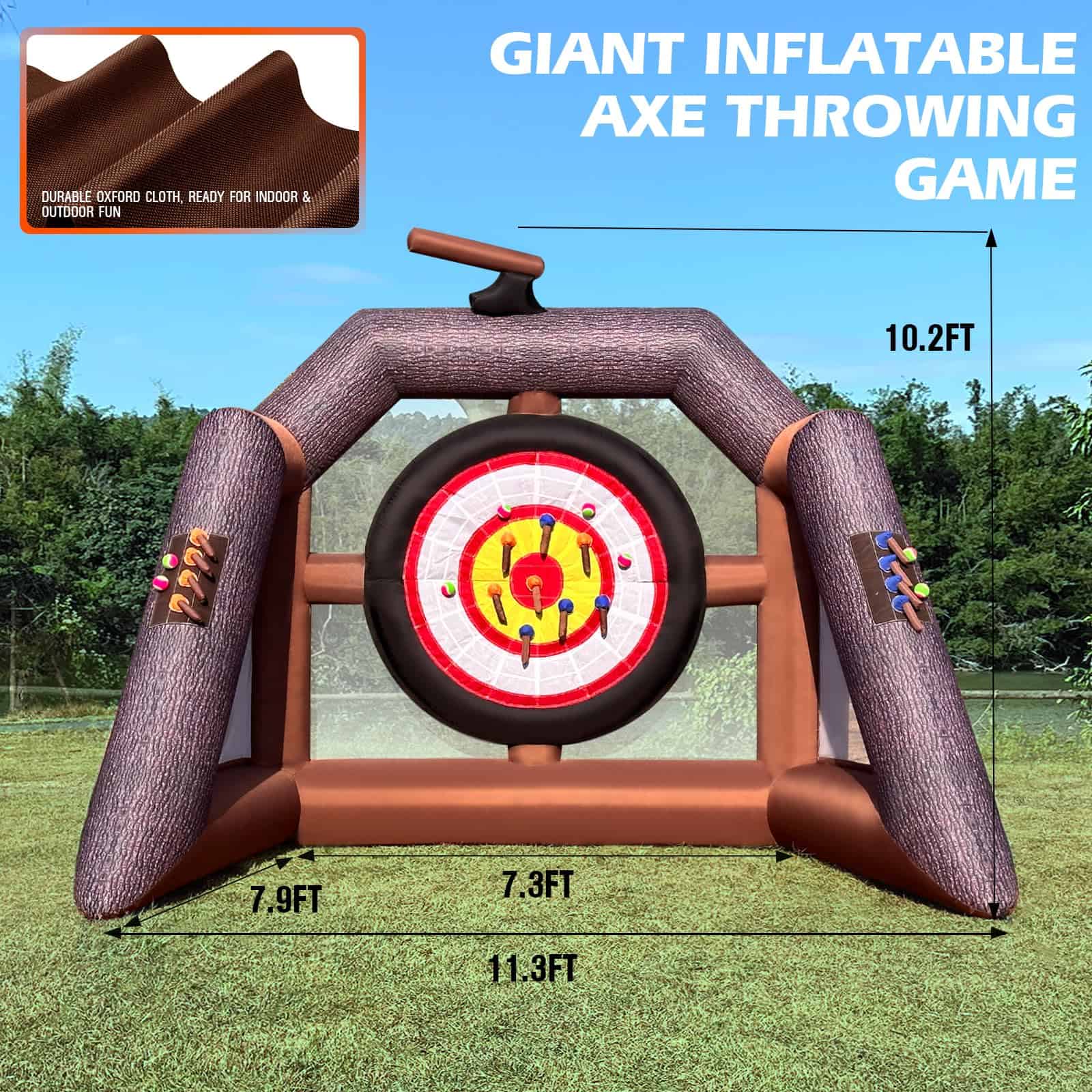 Juego de Lanzamiento de Hacha Inflable OZIS con 16 Hachas y - Imagen 4