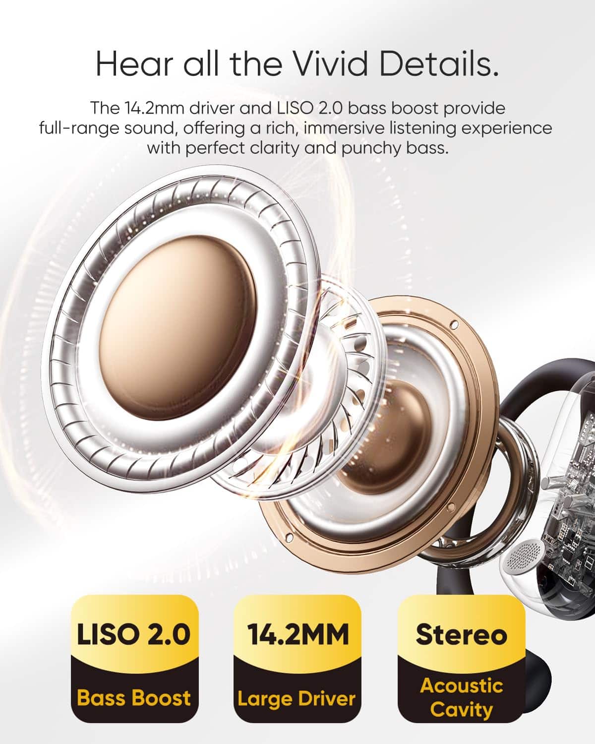 Audífonos de oído abierto NEOQOQO, 0.28oz Bluetooth 5.4 de - Imagen 4