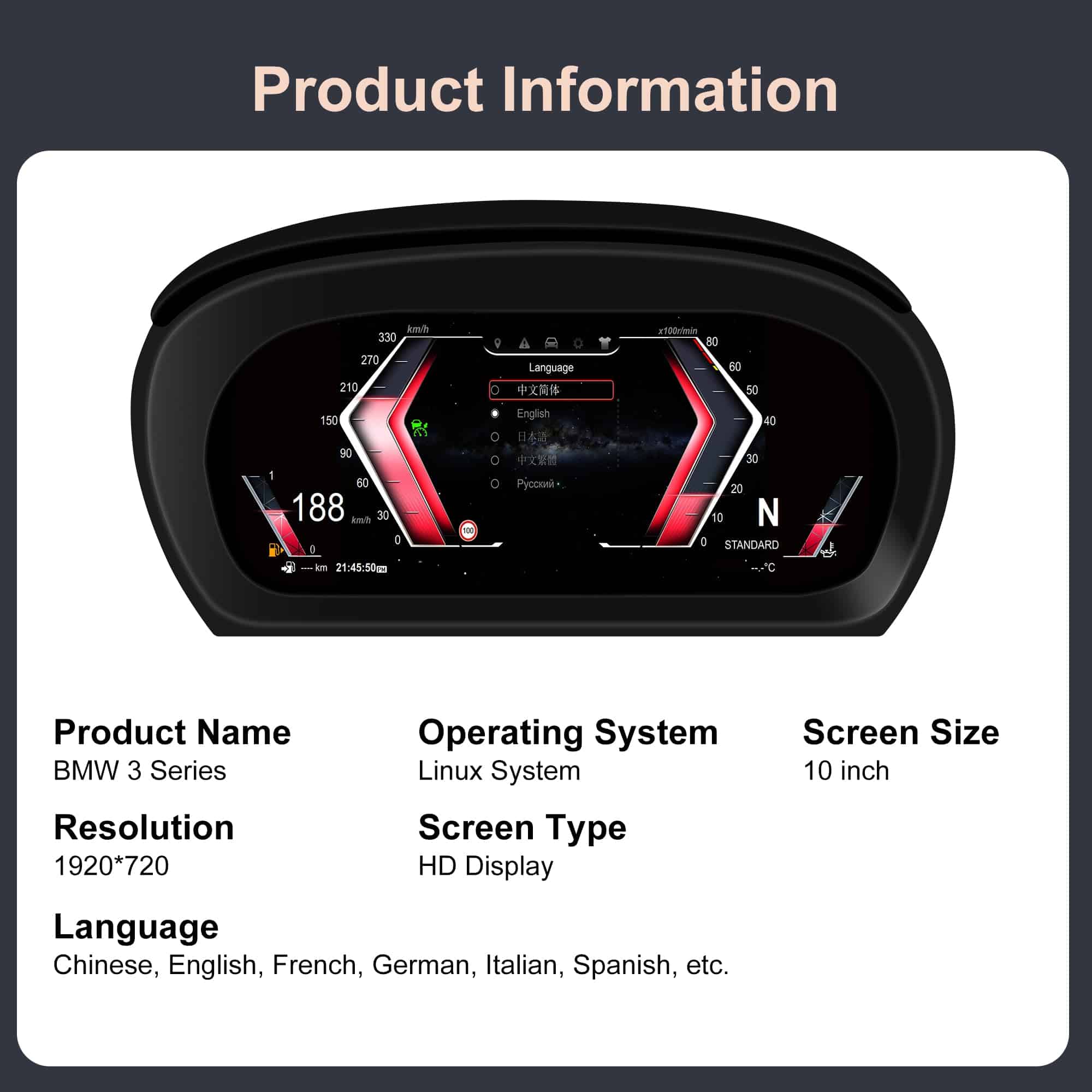 Instrumento velocímetro para BMW E90 E91 E92 E93 2005-2012 - Imagen 6