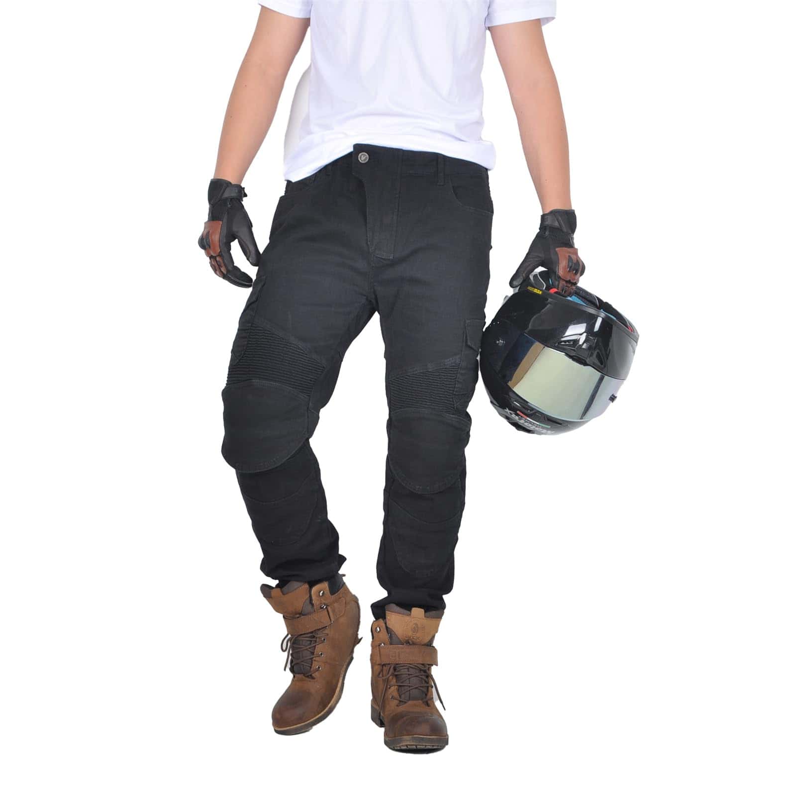 Pantalones de moto para hombres con protección, pantalones