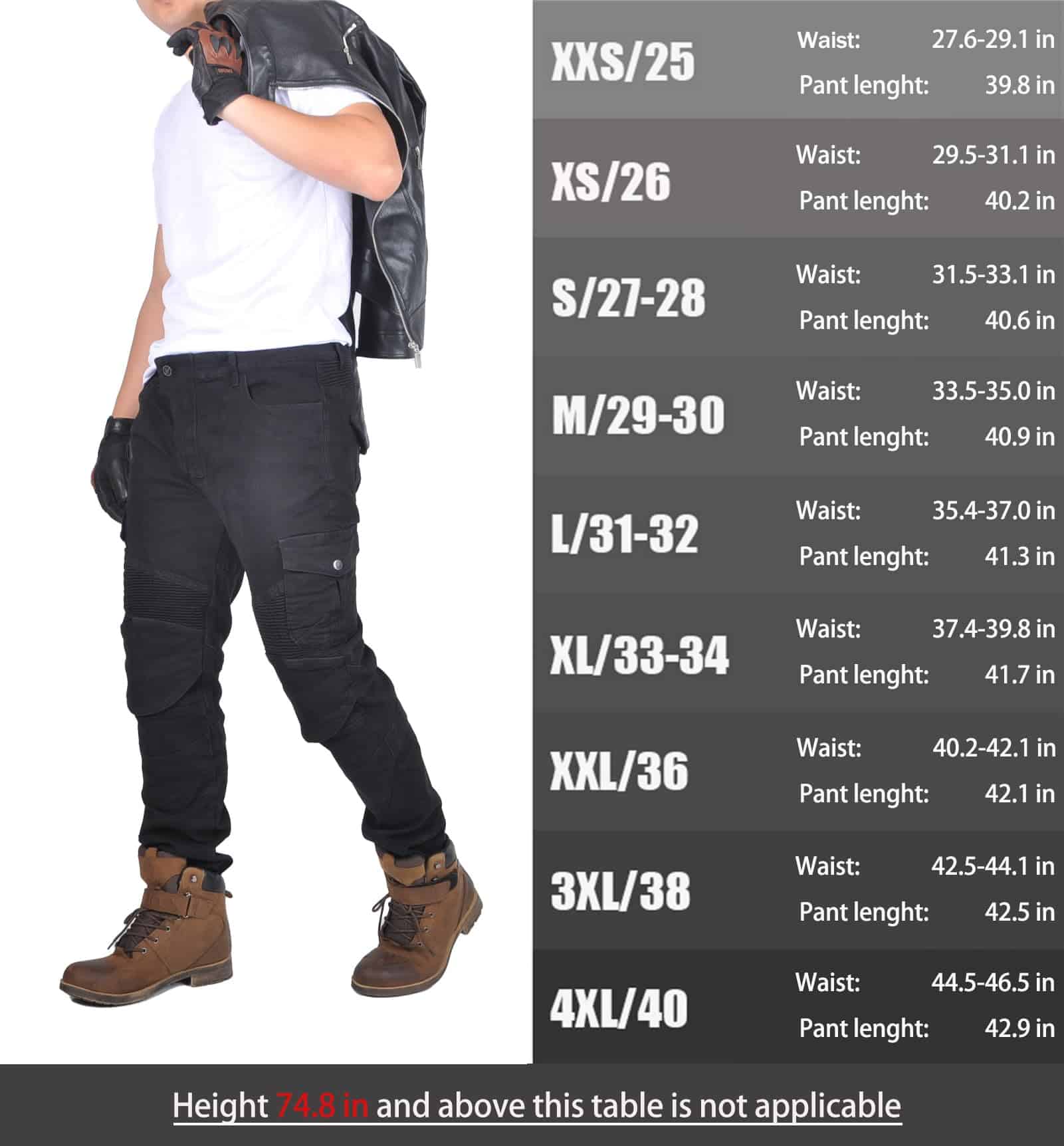 Pantalones de moto para hombres con protección, pantalones - Imagen 3