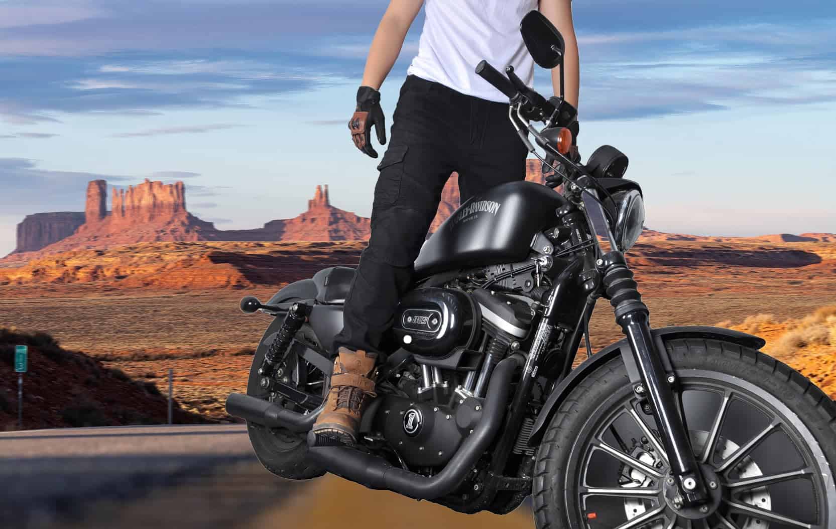 Pantalones de moto para hombres con protección, pantalones - Imagen 4