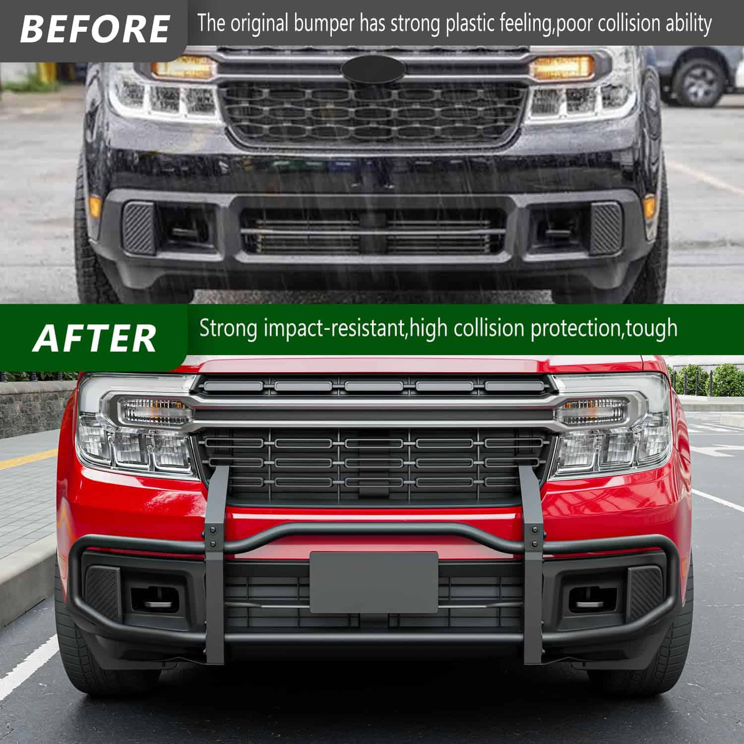 Bull Bar Compatible con Ford Maverick 2022-2025 Rejilla de - Imagen 4