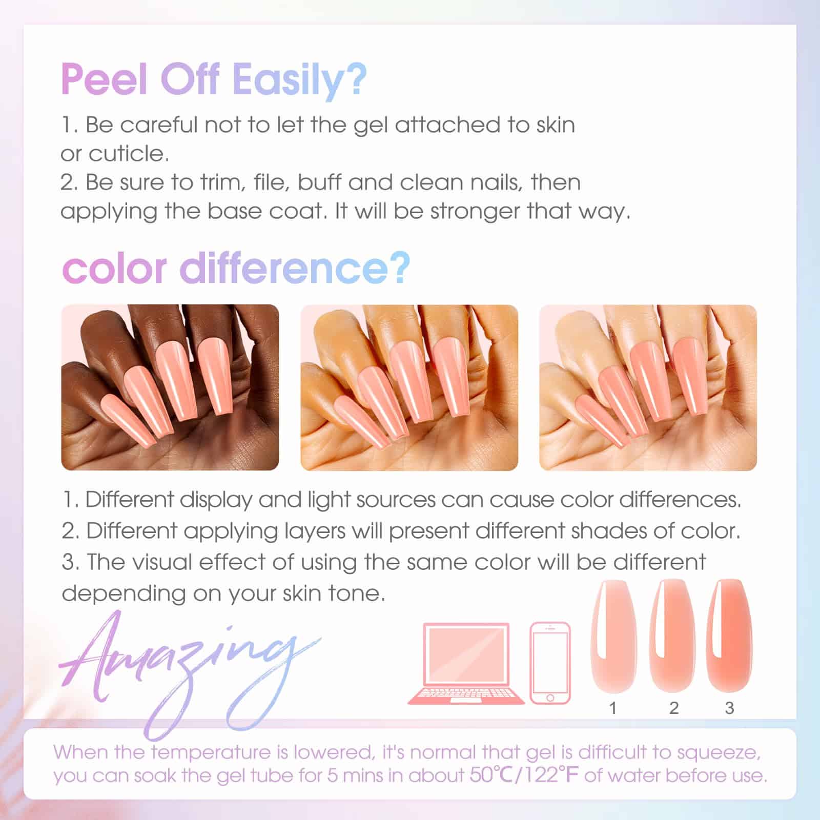 Kit de 38PCS de Poli Gel para Uñas ROSALIND con Mini - Imagen 9