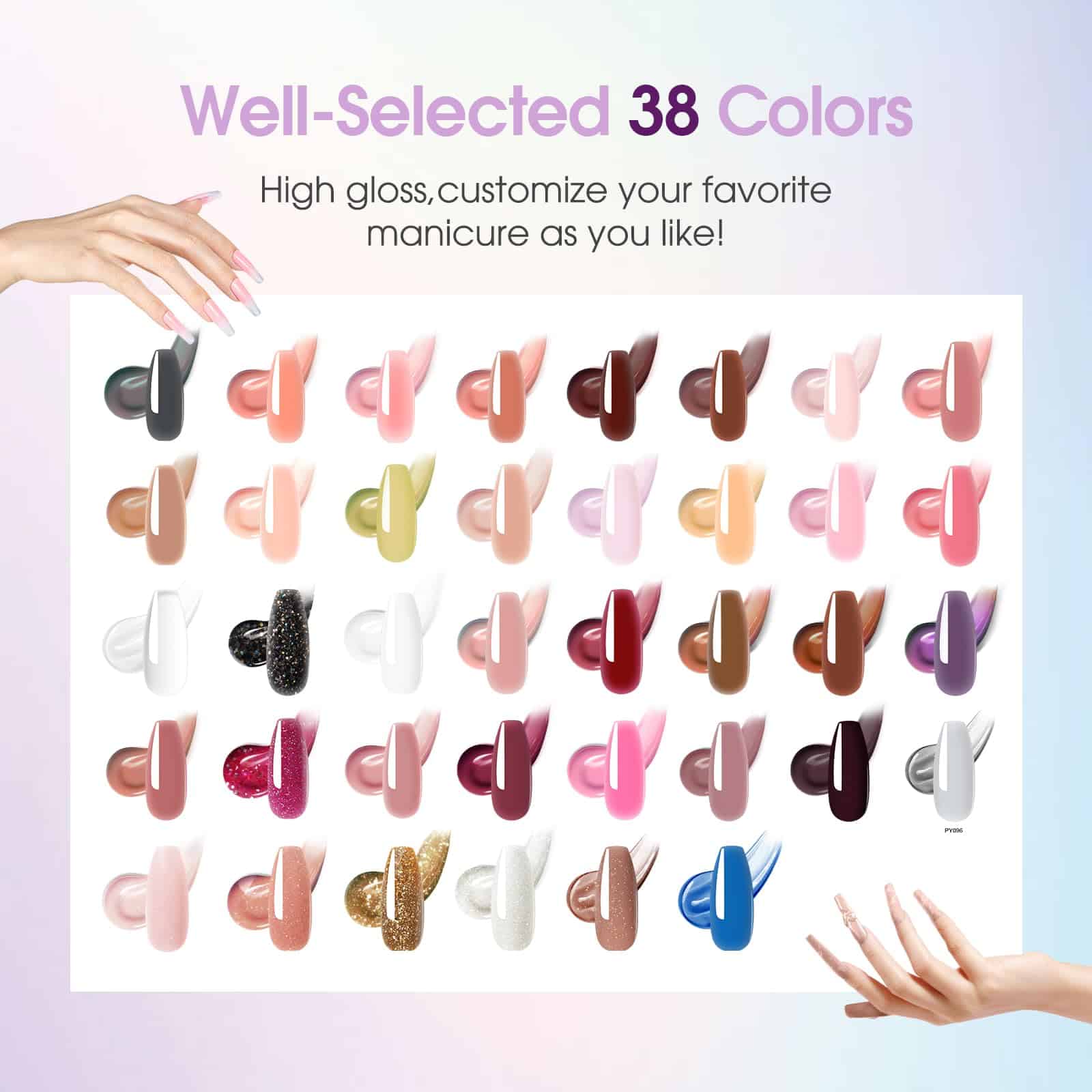 Kit de 38PCS de Poli Gel para Uñas ROSALIND con Mini - Imagen 3