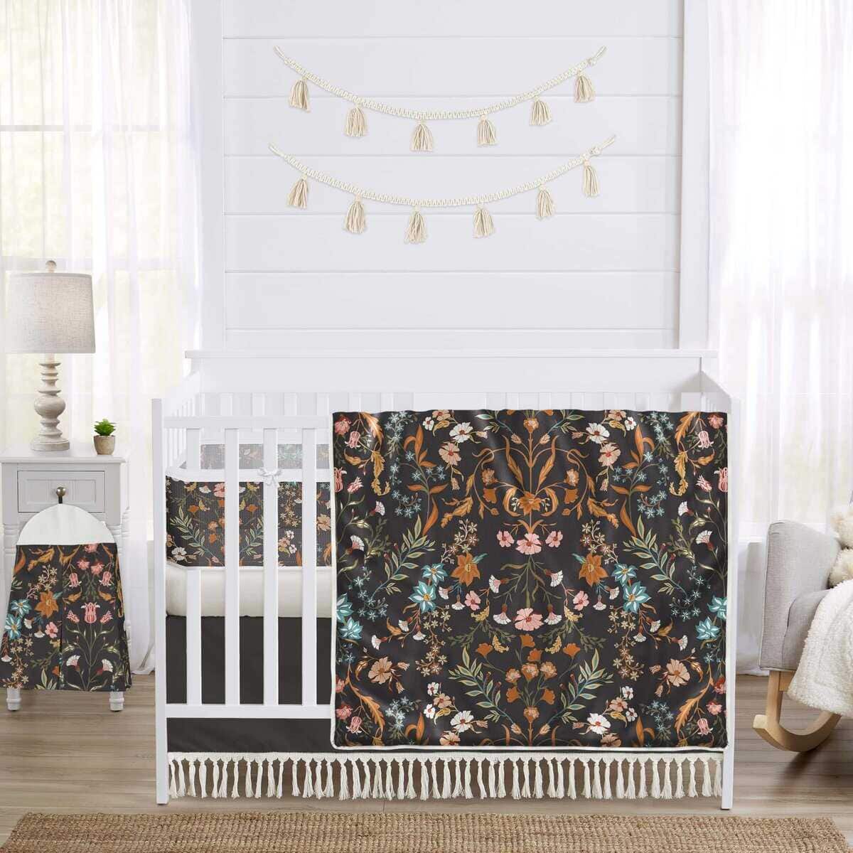 Set de Ropa de Cama para Cuna de Bebé Sweet -Negro