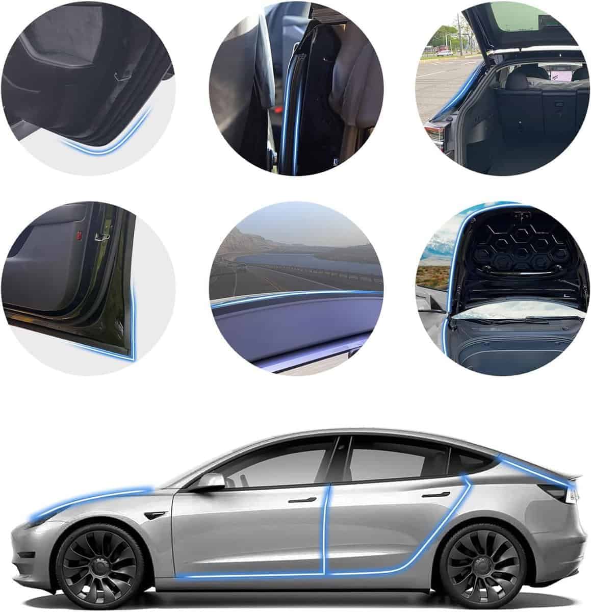 Tira de Sellado Insonorizante Compatible con Tesla Model 3