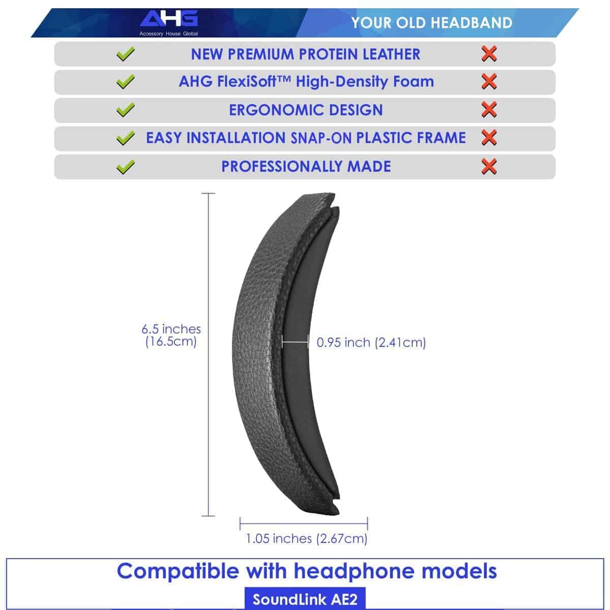 Almohadilla de diadema de repuesto AHG Accessory House - Imagen 7