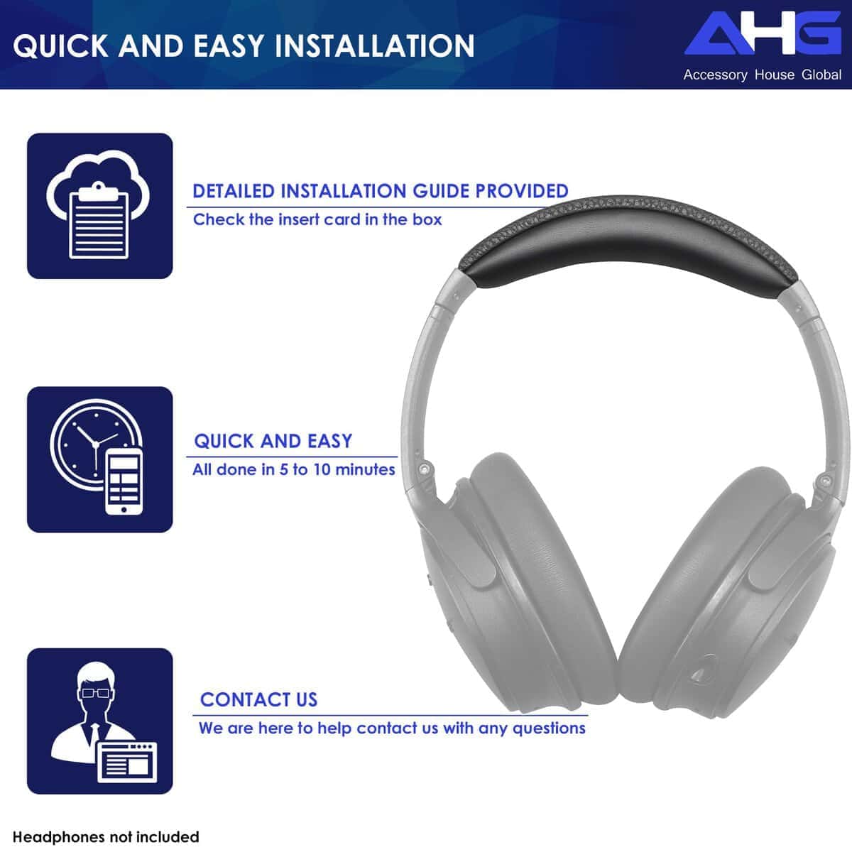 Almohadilla de diadema de repuesto AHG Accessory House - Imagen 9