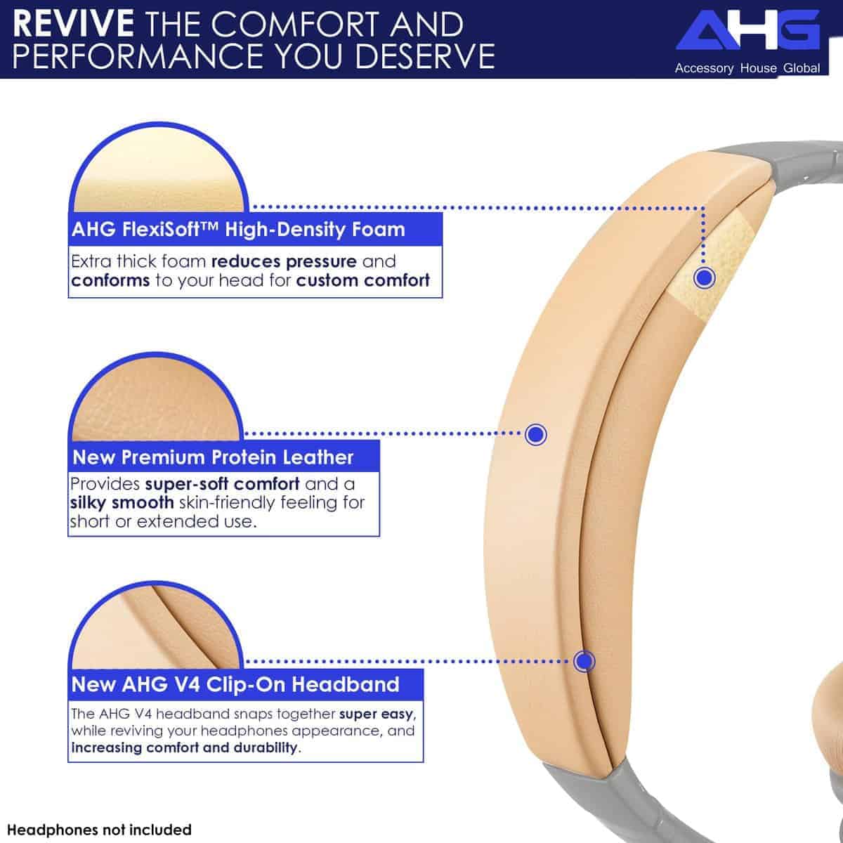 Almohadilla de Repuesto para Diadema AHG Accessory House - Imagen 4